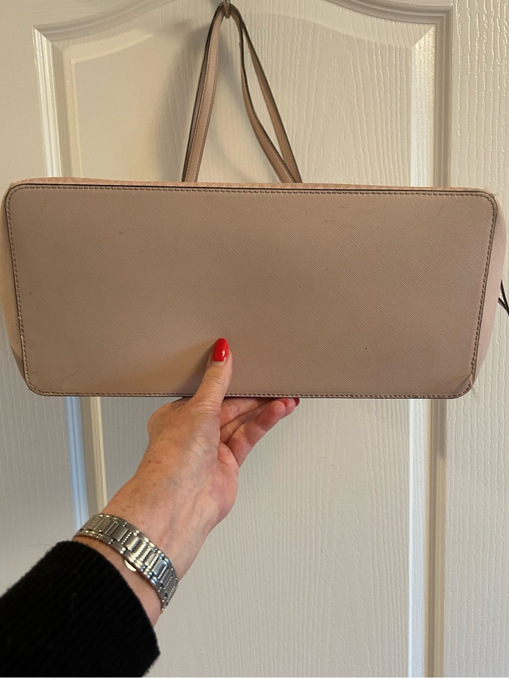 Michael Kors Blush Pink Logo Tote with MK Charm - Picture 4 of 10